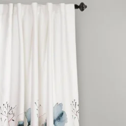 Set Of 2 Zuri Flora Light Filtering Window Curtain Panels - Lush Décor