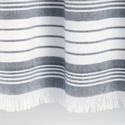 Nantucket Yarn Dyed Cotton Tassel Fringe Shower Curtain - Lush Décor -Lush Decor Store GUEST 6d908901 137d 490b 9100 100210e4b03e