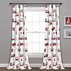 52"x84" Make A Wish Fire Truck Window Curtain Panels Set - Lush Décor -Lush Decor Store GUEST 6dc490c9 2f04 469a ab59 d1d82ff9cf2f