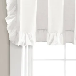 52"x18" Linen Ruffle Window Valance White - Lush Décor -Lush Decor Store GUEST 6f1a5e05 43dd 4c17 af0e 767c26d53822
