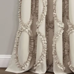 1pc 54"x84" Light Filtering Avon Curtain Panel Beige - Lush Décor -Lush Decor Store GUEST 6fa000ec 60ab 41fb 8edc 6096ac2c4dbd