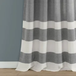 Lush Décor Cape Cod Stripe Yarn Dyed Cotton Blend Window Curtain Panels Gray 40X84 Set -Lush Decor Store GUEST 70cc86fc e712 4bd5 b837 e70b71afb3dc