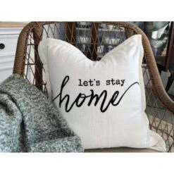 20"x20" Oversize 'Let's Stay At Home' Family-Friendly Square Throw Pillow Cover White - Lush Décor 13 20"x20" Oversize 'Let's Stay At Home' Family-Friendly Square Throw Pillow Cover White - Lush Décor -Lush Decor Store GUEST 7118b001 fdf6 4dfa b097 9c01afc851a6