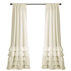 Set Of 2 Allison Ruffle Rod Pocket Light Filtering Window Curtain Panels - Lush Décor 9 Set Of 2 Allison Ruffle Rod Pocket Light Filtering Window Curtain Panels - Lush Décor -Lush Decor Store GUEST 71296c4e 1fd5 4dbe b31e 663762e9c008