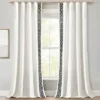 Lush Décor Luxury Modern Square Embroidery Border Window Panel White/Black Single 52x84 -Lush Decor Store GUEST 71f4aa85 9f44 4727 b653 6071a10e4f66