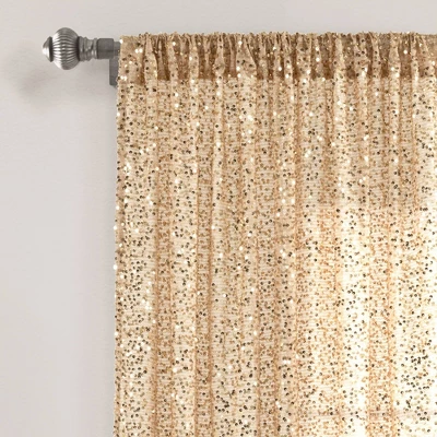 52"x84" Ballgown Glam Sparkle Sequins Window Curtain Panel - Lush Décor 3 52"x84" Ballgown Glam Sparkle Sequins Window Curtain Panel - Lush Décor