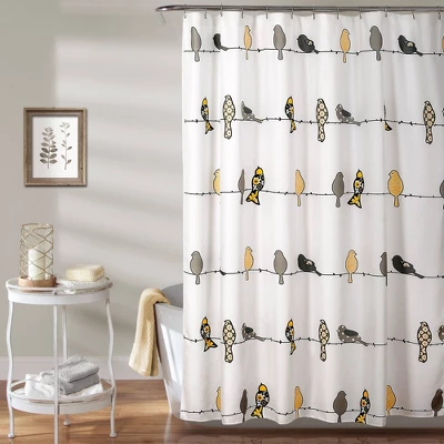 Rowley Birds Shower Curtain - Lush Décor 6 Rowley Birds Shower Curtain - Lush Décor - Image 4