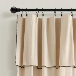 Lush Decor Modern Faux Linen Embroidered Edge With Attached Valance Window Curtain Panels Dark Linen 52X84 Set 14 Lush Decor Modern Faux Linen Embroidered Edge With Attached Valance Window Curtain Panels Dark Linen 52X84 Set -Lush Decor Store GUEST 73ceabf5 e753 4795 900f 96691ca0b93e