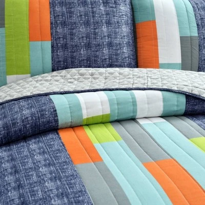 Shelly Stripe Quilt Set - Lush Décor 4 Shelly Stripe Quilt Set - Lush Décor - Image 2