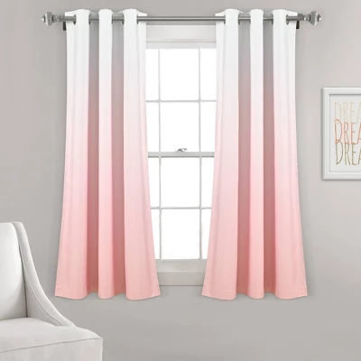 Set Of 2 (63"x38") Mia Ombre Insulated Grommet Blackout Window Curtain Panels - Lush Décor 6 Set Of 2 (63"x38") Mia Ombre Insulated Grommet Blackout Window Curtain Panels - Lush Décor - Image 4