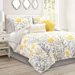 8pc Aprile Soft Reversible Oversized Comforter Set Yellow/Gray - Lush Décor 17 8pc Aprile Soft Reversible Oversized Comforter Set Yellow/Gray - Lush Décor -Lush Decor Store GUEST 75cd9f09 b329 4408 9714 381281fd2d4d