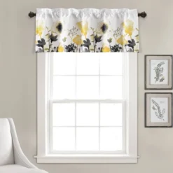 18"x52" Zuri Flora Light Filtering Valance - Lush Décor -Lush Decor Store GUEST 7691a27a 2648 46e1 8f55 e4a573666427