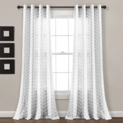 Set Of 2 (84"x52") Calia Chevron Geo Window Curtain Panels - Lush Décor 17 Set Of 2 (84"x52") Calia Chevron Geo Window Curtain Panels - Lush Décor -Lush Decor Store GUEST 76b9a70c 663b 465a b06a 21dba6c5b1a1