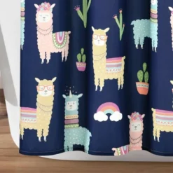 72"x72" Make A Wish Southwest Llama Cactus Shower Curtain Single - Lush Décor -Lush Decor Store GUEST 7720a3e2 d8a0 4b4e 98ce b9548ed30c4d