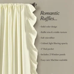 2pk 54"x63" Light Filtering Reyna Curtain Panels Ivory - Lush Décor 11 2pk 54"x63" Light Filtering Reyna Curtain Panels Ivory - Lush Décor -Lush Decor Store GUEST 7b071c53 3132 4d71 ad40 8def1263df95