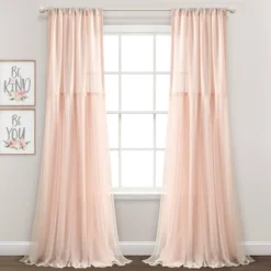 Set Of 2 (84"x40") Tulle Skirt Solid Window Curtain Panels - Lush Décor -Lush Decor Store GUEST 7c24b123 e105 40b5 8884 e93da54118c4