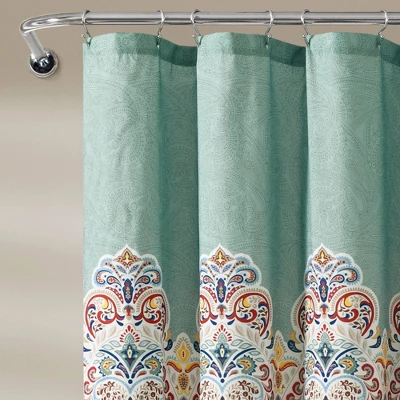 72"x72" Boho Chic Shower Curtain Seafoam - Lush Décor 3 72"x72" Boho Chic Shower Curtain Seafoam - Lush Décor