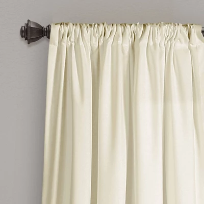Set Of 2 Allison Ruffle Rod Pocket Light Filtering Window Curtain Panels - Lush Décor