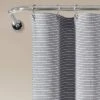 Farmhouse Button Striped Yarn Dyed Woven Cotton Single Shower Curtain - Lush Décor