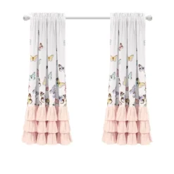 2pc Flutter Butterfly Window Curtain Set Pink - Lush Décor -Lush Decor Store GUEST 7d0df101 7c22 45de 9c13 35be28f9468a