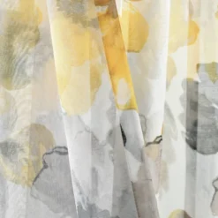 2pk 52"x84" Sheer Leah Curtain Panels Yellow/Gray - Lush Décor -Lush Decor Store GUEST 7d1f25ab f951 4935 b984 11e0f20e6936