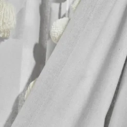 Lush Décor Boho Pom Pom Tassel Linen Window Curtain Panel Light Gray Single 52X95 -Lush Decor Store GUEST 80e898fe ee66 42d1 aba4 8d3ccce293bf