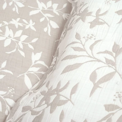 Lush Décor 3pc Floral Jacquard Reversible Soft Matelasse Quilt Set Neutral 5 Lush Décor 3pc Floral Jacquard Reversible Soft Matelasse Quilt Set Neutral - Image 3