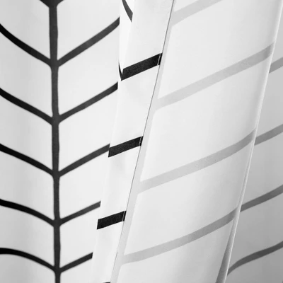 Lush Décor Calia Chevron Geo Window Curtain Panels Black 52X84 Set 6 Lush Décor Calia Chevron Geo Window Curtain Panels Black 52X84 Set - Image 4