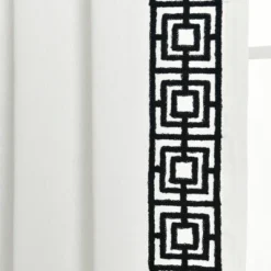 Lush Décor Luxury Modern Square Embroidery Border Window Panel White/Black Single 52x84 -Lush Decor Store GUEST 849ba50a b79e 40b7 8700 1476893db9bf