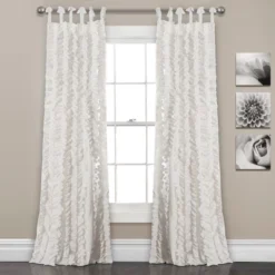 Set Of 2 Sophia Ruffle Window Curtain Panels White - Lush Décor 15 Set Of 2 Sophia Ruffle Window Curtain Panels White - Lush Décor -Lush Decor Store GUEST 85719f9e d6b7 4ab1 83fa 59c2b24bb06a