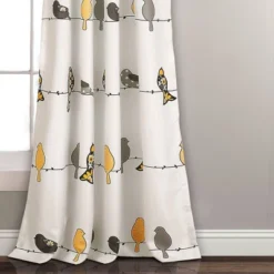 Set Of 2 Rowley Birds Light Filtering Window Curtain Panels - Lush Décor -Lush Decor Store GUEST 86788df1 33d8 4362 a77c e19676c56427
