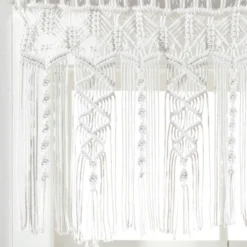 50"x20" Boho Macrame Textured Cotton Window Valance White - Lush Décor 9 50"x20" Boho Macrame Textured Cotton Window Valance White - Lush Décor -Lush Decor Store GUEST 86a7e3e8 6d05 4dd0 8047 111921543633