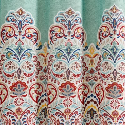 72"x72" Boho Chic Shower Curtain Seafoam - Lush Décor 4 72"x72" Boho Chic Shower Curtain Seafoam - Lush Décor - Image 2