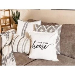 20"x20" Oversize 'Let's Stay At Home' Family-Friendly Square Throw Pillow Cover White - Lush Décor 14 20"x20" Oversize 'Let's Stay At Home' Family-Friendly Square Throw Pillow Cover White - Lush Décor -Lush Decor Store GUEST 8844ca38 ed49 45d3 af8e 30ef69232c9e