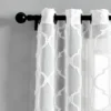 2pk 38"x95" Sheer Avon Trellis Curtain Panels White - Lush Décor