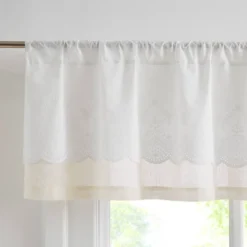 52"x18" Lush Decor Brigitte Embroidery Eyelet Scalloped Edge Valance Neutral Single -Lush Decor Store GUEST 8be5829b 0972 4029 ba64 08786aaa76d3