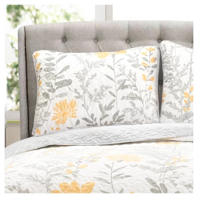 3pc Aprile Reversible Quilt Set - Lush Décor 4 3pc Aprile Reversible Quilt Set - Lush Décor - Image 2