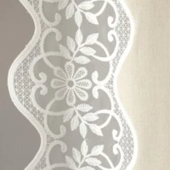 Lush Décor Scalloped Edge Lace Border Window Panel Neutral/Off White Single 52x84 -Lush Decor Store GUEST 8e474a80 3f0b 43d1 a725 ad7c70866196