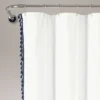 72"x72" Boho Melora Tassel Yarn Dyed Eco-Friendly Recycled Cotton Shower Curtain Navy - Lush Décor -Lush Decor Store GUEST 8e547f56 94bc 44c6 ad39 3fac0dbe4c1b