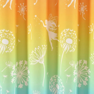 72"x72" Kids' Make A Wish Dandelion Fairy Ombre Shower Curtain Single Pastel Rainbow - Lush Décor 4 72"x72" Kids' Make A Wish Dandelion Fairy Ombre Shower Curtain Single Pastel Rainbow - Lush Décor - Image 2