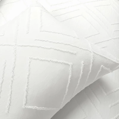 3pc Diamond Clip Jacquard Duvet Cover Set White - Lush Décor 6 3pc Diamond Clip Jacquard Duvet Cover Set White - Lush Décor - Image 4