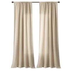 Lush Décor Olivia Ric Rac Embroidery Border Window Panel Dark Linen/White Single 42x84 -Lush Decor Store GUEST 9375548f 05ed 41b0 bb74 f607c686f5f1