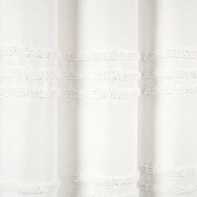 72"x72" Boho Kendra Tufted Yarn Dyed Eco Friendly Recycled Cotton Shower Curtain - Lush Décor 4 72"x72" Boho Kendra Tufted Yarn Dyed Eco Friendly Recycled Cotton Shower Curtain - Lush Décor - Image 2