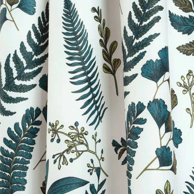 Lush Décor Devonia Allover Light Filtering Window Curtain Panels White/Green 52X84+2 Set 4 Lush Décor Devonia Allover Light Filtering Window Curtain Panels White/Green 52X84+2 Set - Image 2