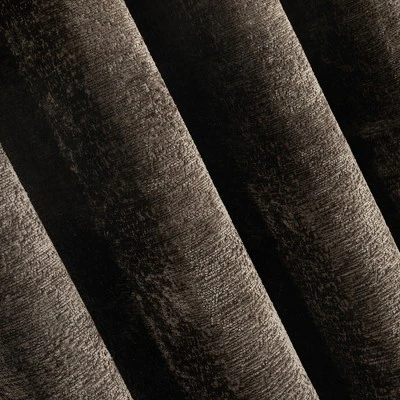 Lush Décor Aspen Luxury Velvet Chenille Window Curtain Panel Brown Single 52x84 4 Lush Décor Aspen Luxury Velvet Chenille Window Curtain Panel Brown Single 52x84 - Image 2