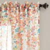2pk 38"x84" Sheer Weeping Flower Curtain Panels Turquoise/Tangerine - Lush Décor -Lush Decor Store GUEST 98febbb2 ad4e 4a93 985b 0d661171fa49