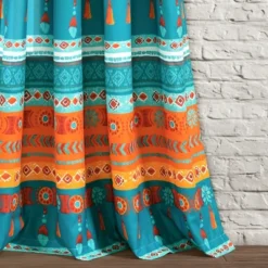 Lush Décor Boho Watercolor Border Window Curtain Panels Turquoise/Multi 52X84 Set -Lush Decor Store GUEST 9a511290 8f53 4efd 9f68 915d594841ad