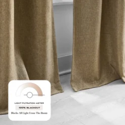 52"x84" Lush Decor Meena Slub 100% Blackout Window Curtain Panels Golden Wheat Pair -Lush Decor Store GUEST 9b5bee20 2b92 493e a4c2 3a7b54bb8df9