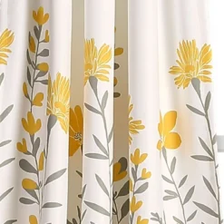 Lush Décor Aprile Light Filtering Window Curtain Yellow/Gray Set 52x84+2 -Lush Decor Store GUEST 9cf403e8 4a4d 4e37 9f5f c0920b56cd0d