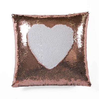 Mermaid Sequins Throw Pillow Pink/White - Lush Décor 3 Mermaid Sequins Throw Pillow Pink/White - Lush Décor